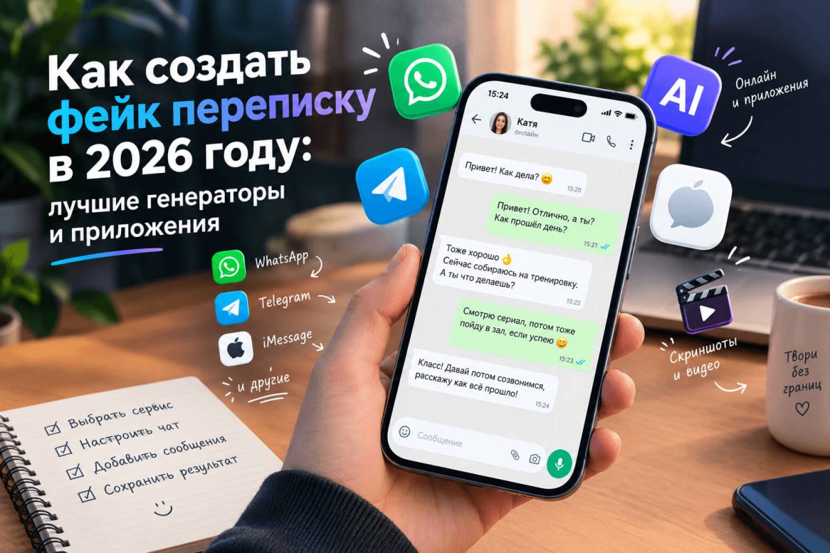 как создать фейк переписку